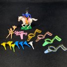 Vintage Cowboy Ballerina Birthday Cake Toppers Candle Holder Music Notes MISC