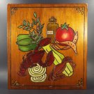 Wooden Kitchen Wall Art Decoration Handmade Cajun Shrimp Crawfish Crab 11" x 12"