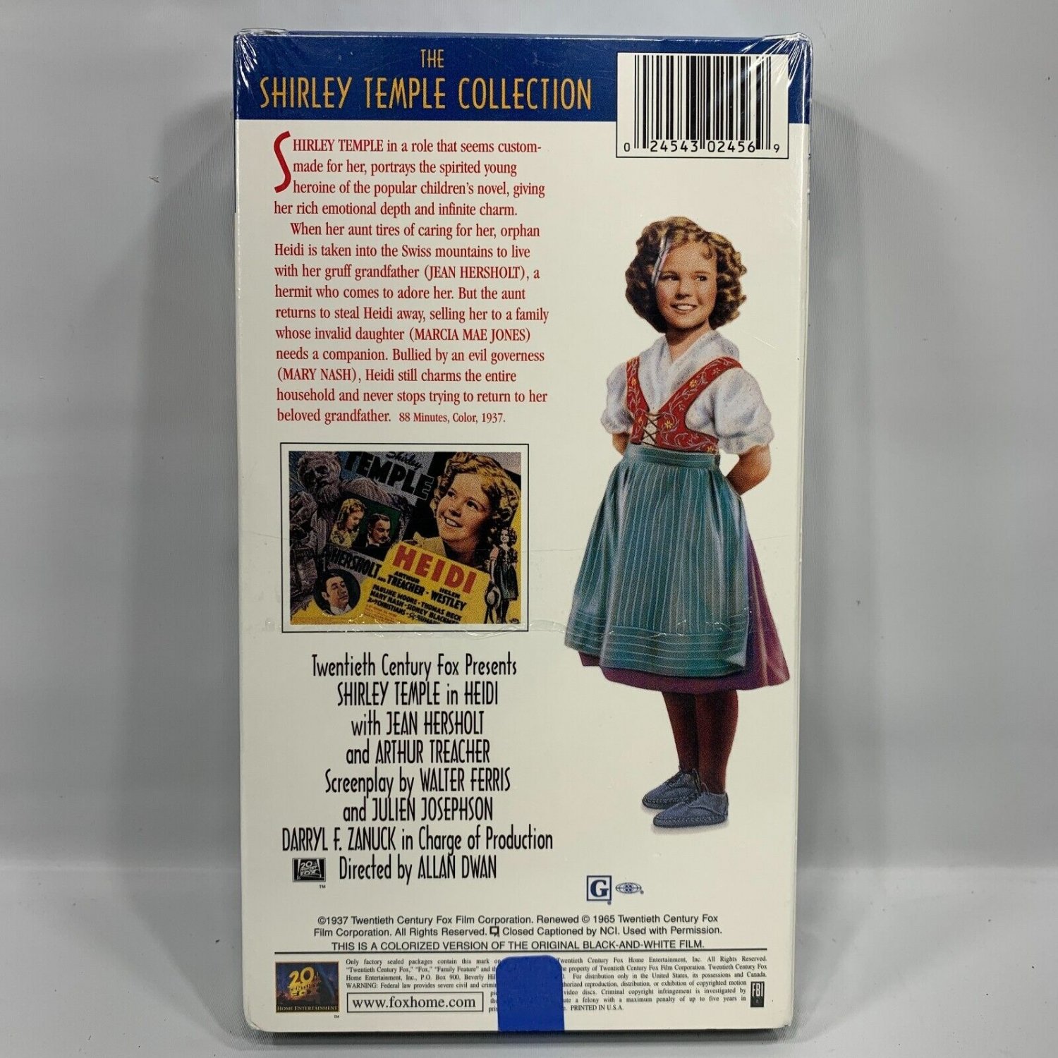 Shirley Temple In Heidi VHS Collection Family Feature New Sealed