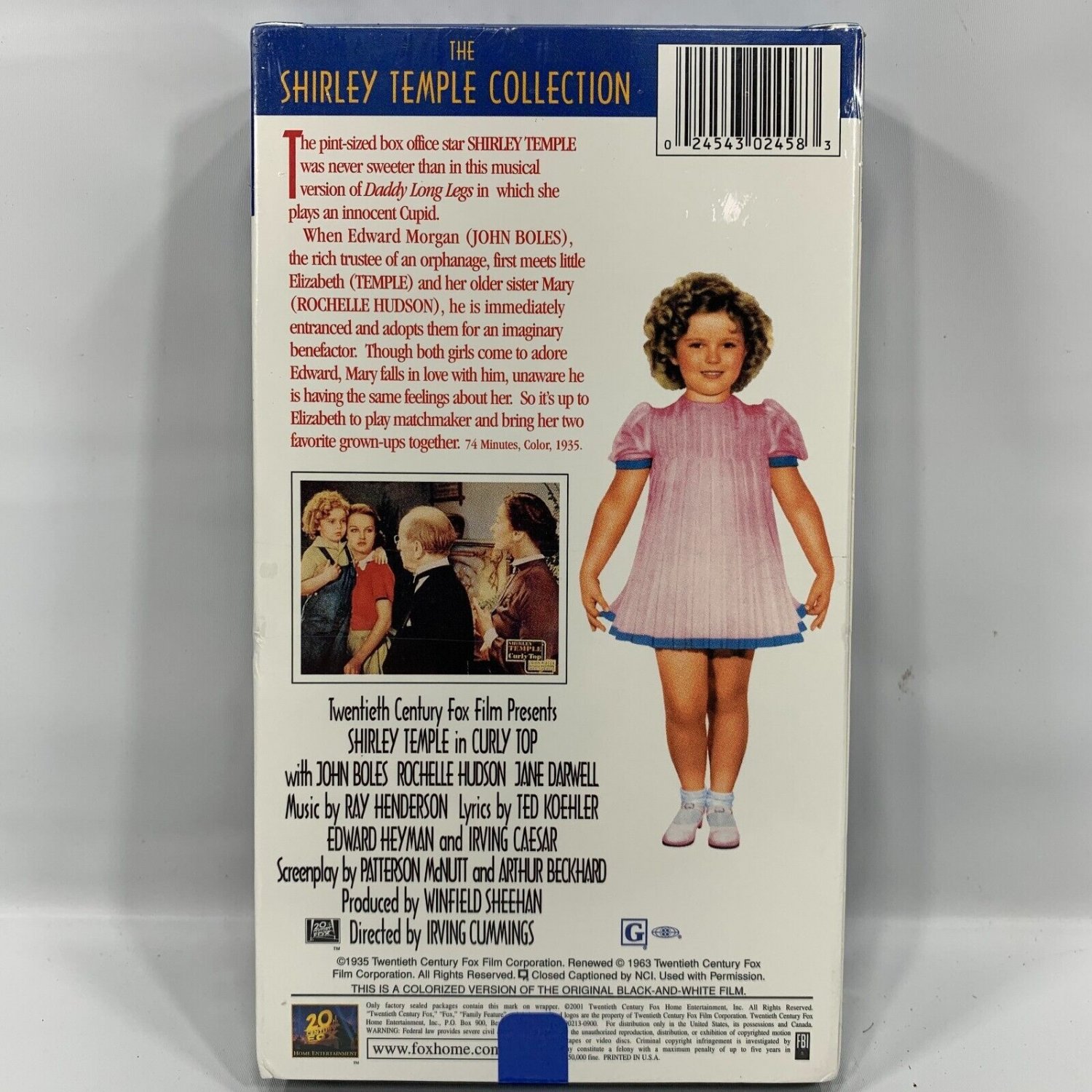 Shirley Temple in Curly Top VHS Collection Family Feature New Sealed