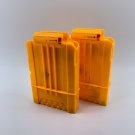Set of 2 NERF 6 Round Magazine Quick Load Clip Orange C-086B 2006