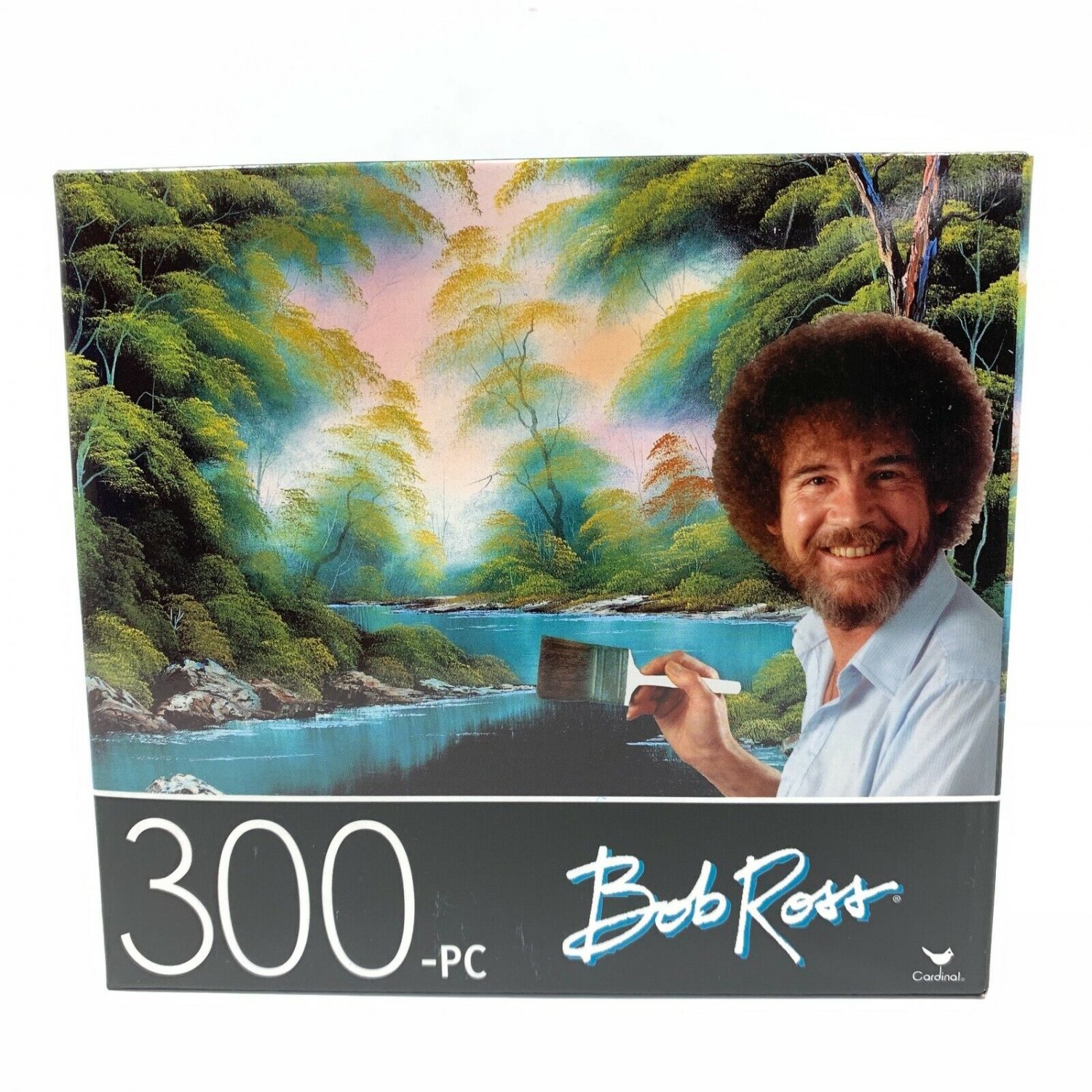 Bob Ross Deep Forest Lake Painting 300 Piece Puzzle 14 x 11 Happy Little Trees