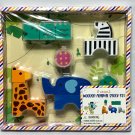Ankyo Wooden Animal Block Set Child Toy Learning Sensory New Sealed