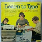 Learn To Type Tuch Rite Typing Course Vinyl LP 1957 Touch Type Learning Album