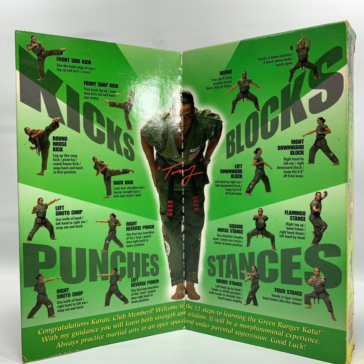 Mighty Morphin Power Rangers Karate Club Level 1 VHS Green Ranger Kata