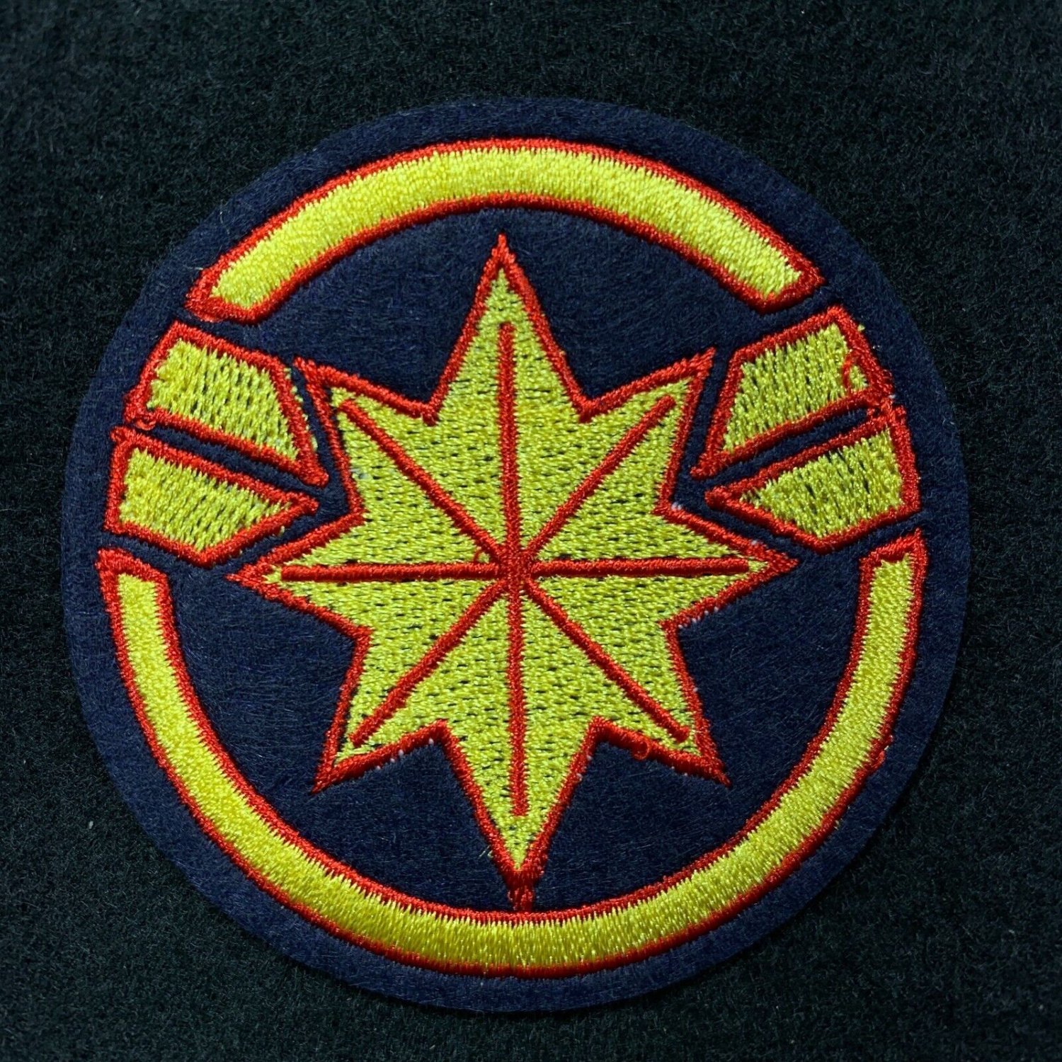 Captain Marvel Star Emblem Embroidred Iron-On Patch Culturefly