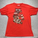 1988 Vintage Lida Southwestern Navajo Embellished L T-Shirt Red Womens