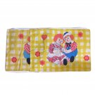 Vintage 70’s Raggedy Ann And Andy Pillowcase Set Wagon Love Yellow Gingham