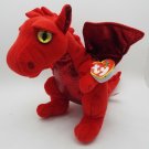 TY Fire Beanie Buddy Red Dragon MagiQuest Plush Great Wolf Lodge Exclusive Rare