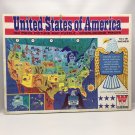 Vintage 1965 Whitman United States of America Puzzle 100 Piece Geography