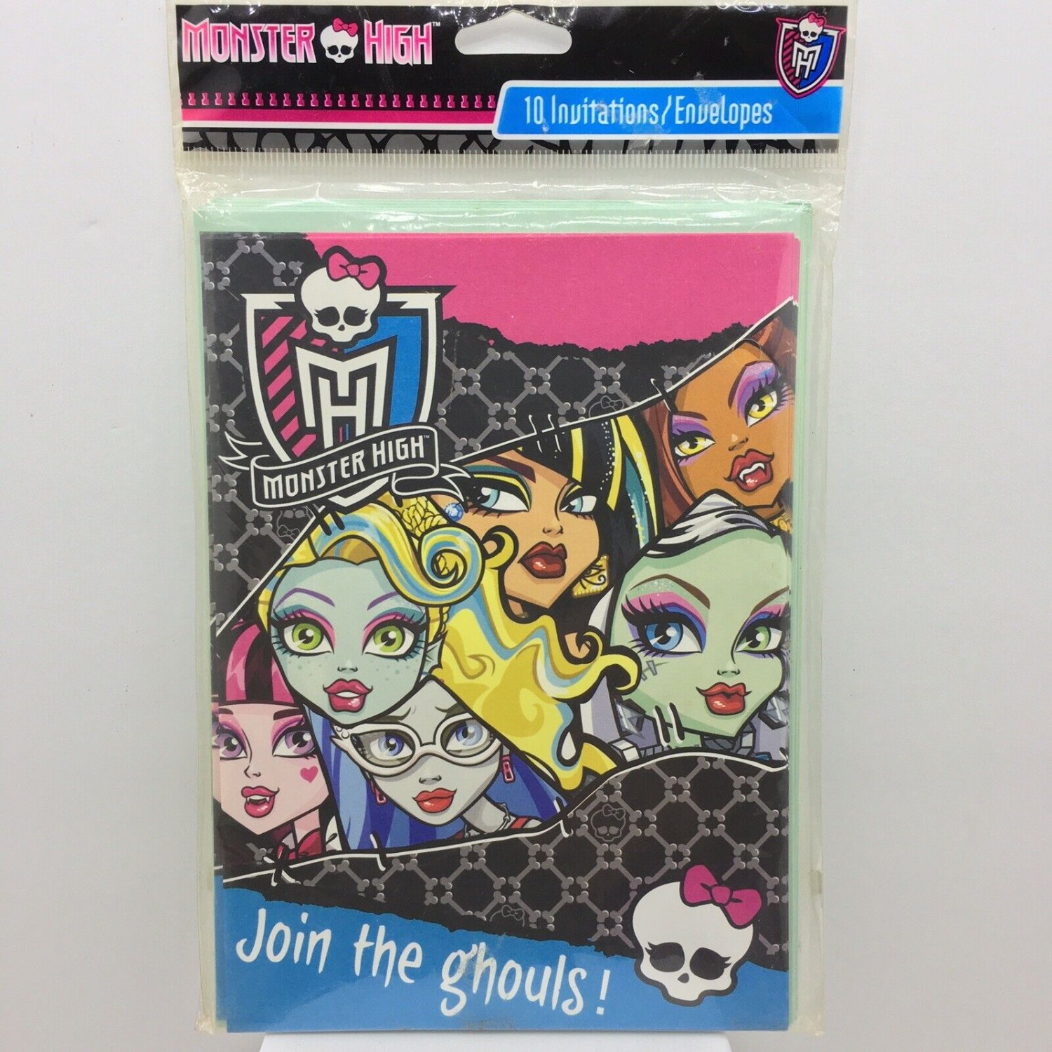 Monster High Join the Ghouls Birthday Party Pack 10 Invitations Sleepover Goth