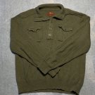Bob Timberlake Pullover Button Down Sweater Large Olive Drab Outdoor