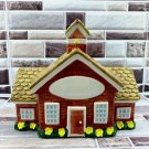 Schoolhouse Piggy Coin Bank Gift Ceramic Cute Decorative 7"x4"x6"