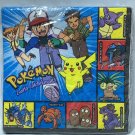 Pokemon Birthday Party Napkins 13"x13" 16 ct Ash Pikachu Brock Misty Vintage