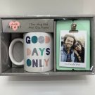 Good Days Only From the Heart Gift Set 13 oz Coffee Mug Mini Clip Frame Bridal