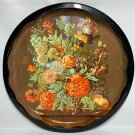 Daher Decorated Ware Floral Vase 12.5" Metal Tray Serving Display Decor VTG