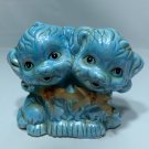 Vintage Artmark Blue Dog Best Friends BFF with Bows Cute Friendship Gift