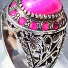 RUBY STAR STERLING SILVER RING