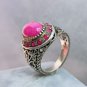RUBY STAR STERLING SILVER RING