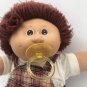 Vintage Cabbage Patch Curly Red Hair Boy Original Appalachian Art Green Signed *