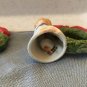 2 VINTAGE Christmas JASCO LIL CHIMERS NAPKIN RING & BELL BLUE DRESS ANGELS IOB