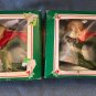 2 VINTAGE Christmas JASCO LIL CHIMERS NAPKIN RING & BELL BLUE DRESS ANGELS IOB