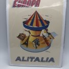 Europa Alitalia Merry Go Around 9x12 Print Pacifica Island Arts Vintage Style