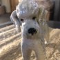 Porcelain Poodle White Goebel West Germany 8" Wide Blue Grey White RARE