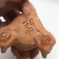 Signed Red Clay Pottery USA Folk Art Dragon Figurine Incense Burner Smoker 6&acirc;��