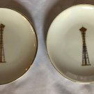 CN Tower Toronto Ring Holder Trinket Dish Jewelry Tray Gold Trim & White 3”