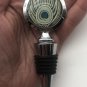 Wine Bottle Stopper Peacock Feather Design Stainless Steel Trim