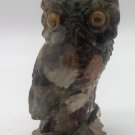 VINTAGE ACRYLIC VOMIT OWL FIGURINE WITH GOOGLE EYES 3.5”