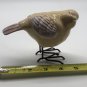 Ceramic Bird with Metal Legs, Bird Sculpture Decor, Pastel Yellow Feathers