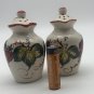 Vintage Ceramic Salt & Pepper Shakers Lovely Hand Painted Strawberries