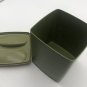 Vintage Retro Avocado Brown Plastic Floral Flowers Canister Container
