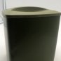 Vintage Retro Avocado Brown Plastic Floral Flowers Canister Container