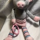 SCENTSY Baby Powder Sidekick Pippy The Pig Gray Pink Baby Lovey CRINKLE Legs