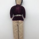 Antique Vintage Native American Indian Cloth Doll Man Hand Sewn 7”