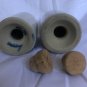 HOLLY HILL ART POTTERY SALT AND PEPPER SHAKER SIGNED