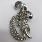 Vintage 1950 Style Crystal Clear Rhinestone Silver Spray Pin Brooch 2â
