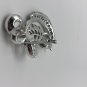 Vintage 1950 Style Crystal Clear Rhinestone Silver Spray Pin Brooch 2â