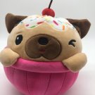 Squishmallow Puppy Dog Birthday Cupcake Cherry Sprinkles Plush CLEAN
