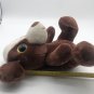 Goffa Plush Dog Toy Brown White Big Eyes 10" Very Good Condition