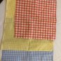 3 Cotton Blue,Yellow Red Plaid Napkins 13&acirc;��x 13&acirc;�� & 12&acirc;�� X 12&acirc;��&acirc;��Easter Spring Accent