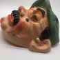 Rare Vintage Plastic Mask Halloween 1960s Mustache Man West Germany