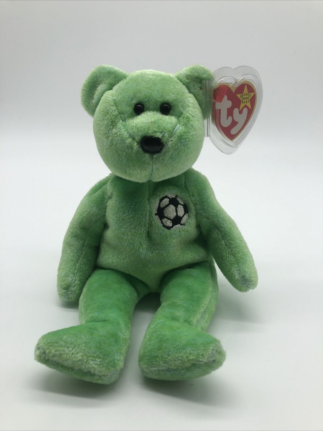Ty Beanie Baby Kicks the Soccer Bear Push Toy