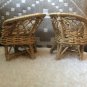 Doll Wicker Furniture 4In Tall Wicker 2 Chairs Set