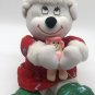 Trendmasters Christmas White Bear Plush 12" 1995 Stuffed Animal Vintage