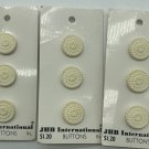 Button Lot JHB International Cream Crotchet Look made in Spain Lot Of 3 Package