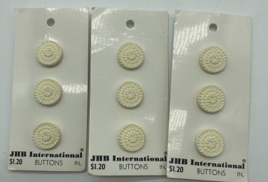 Button Lot JHB International Cream Crotchet Look made in Spain Lot Of 3 Package